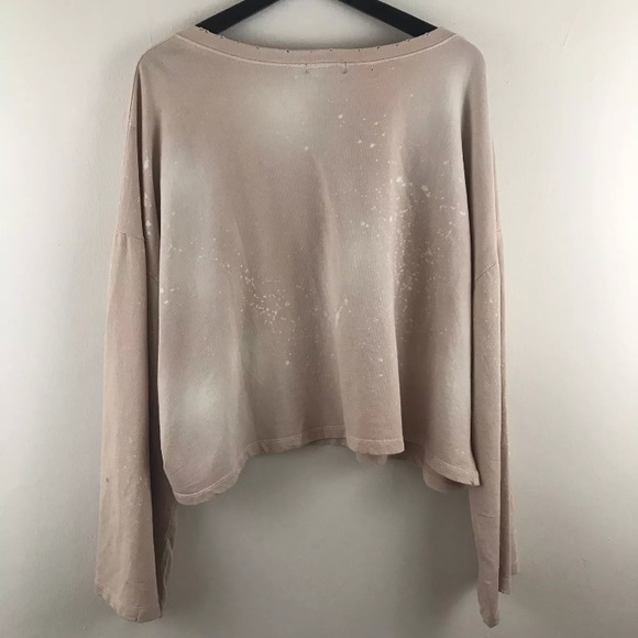 Joe’s Jeans Cropped Top Bell Sleeves Light Wash XL - Picture 8 of 8